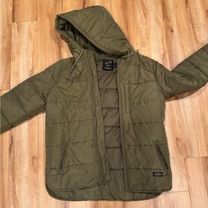 Men's Olive Green Quilted Jacket
